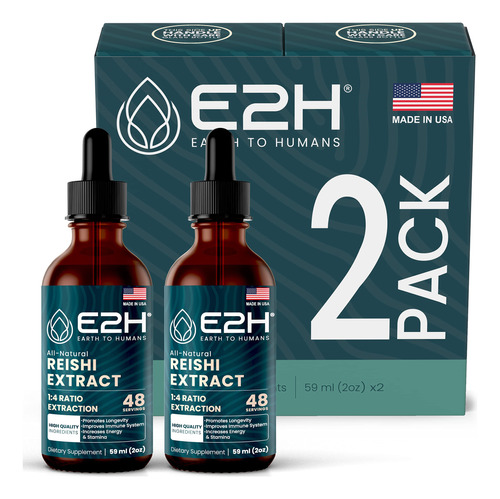 E2h Extracto De Hongo Reishi  Energia Natural, Vitalidad Y