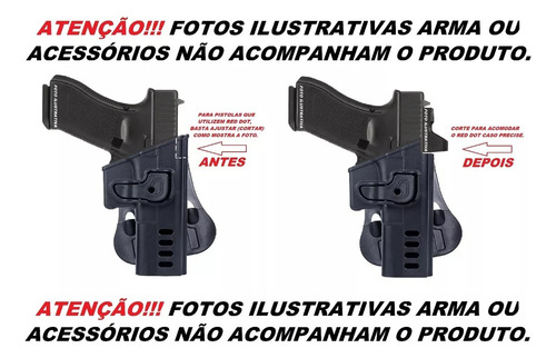 Coldre Velado + Externo P/ Glock 17 19x 21 22 23 25 26 28 45