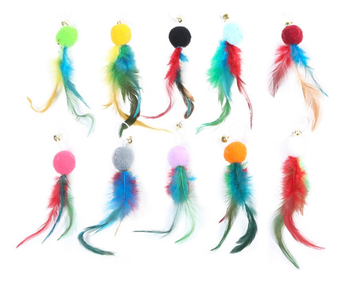 Plumas De Juguete De Repuesto Para Plumas De Gato, 10 Unidad