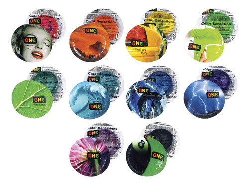 Condones De Colores One Color Sensations 24 Piezas