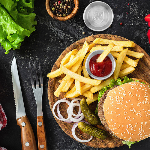 5 Unidades De Salsas De Acero Inoxidable, Tazas Para Salsas