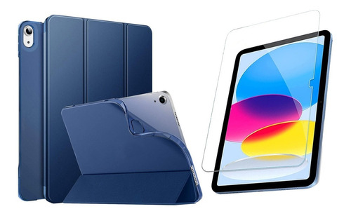 Funda Protector Para iPad 10.9 Gen 10 Smart Tpu + Vidrio