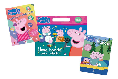 Kit De Livros Da Peppa Pig - Livro De Atividades + Adesivos + Quebra-cabeça Para Crianças - Ciranda Cultural
