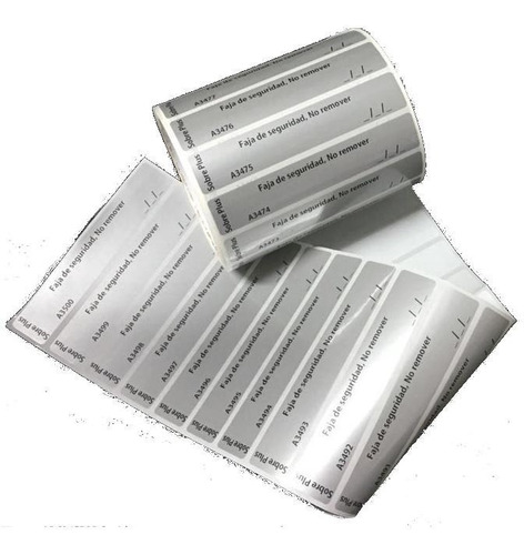 Imagen 3 de 6 de Etiquetas De Seguridad X 500 U. De 46mm X20mm