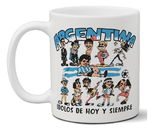 Taza De Cerámica Ídolos De Hoy Siempre Maradona Unica Art I8