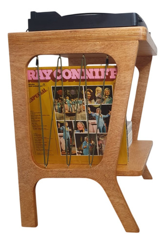 Estante/rack Para Disco Vinil E Aparelho Coleções Lps