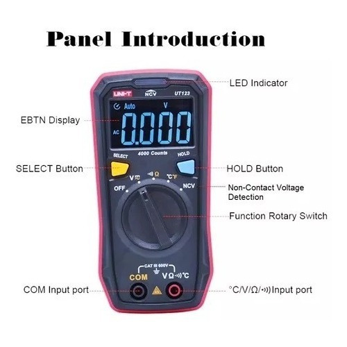 Multímetro, Termometro Y Deteccion De Voltage Sin Contacto.