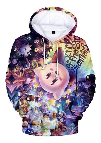 Sudadera Suelta Impresión Creativa Digital Lindo Juego Kirby