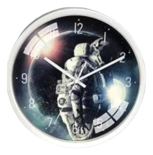 Reloj Astronauta Luminoso 30 Cm Diámetro Mural