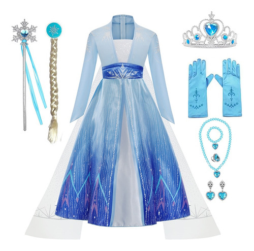 Vestido Frozen Inspiprincess Elsa Para Niñas Hoween