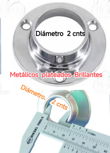 2 Soportes Metálicos Para Pubo De Closet O Cortinas Etc 2cnt