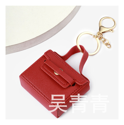 Leather Key Bag Earphone Bag Coin Purse Key Chain Pendant4