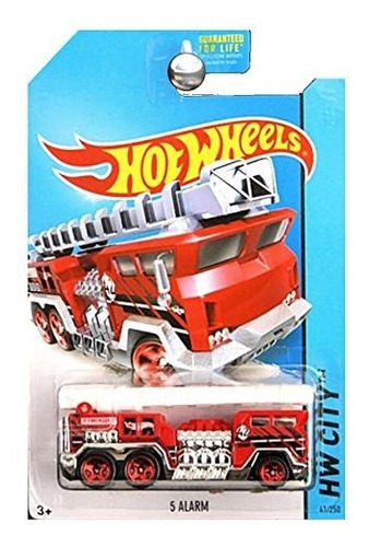 Hot Wheels 2014 Hw City Hw Rescue Red 5 Alarma De Camiones D