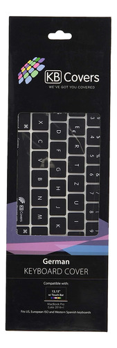 Protector De Teclado Aleman Negro Para Macbook Pro 13