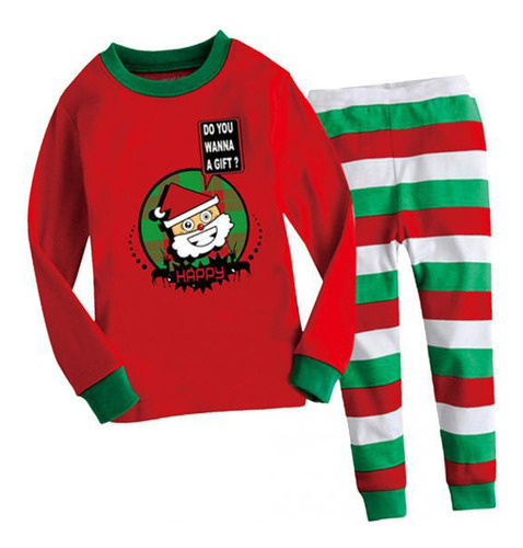 2x Cómodos Pijamas Navideños Papá Noel Long Noel Johns