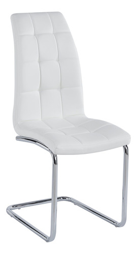 Silla Base Trineo Cromada Capitone Premium 