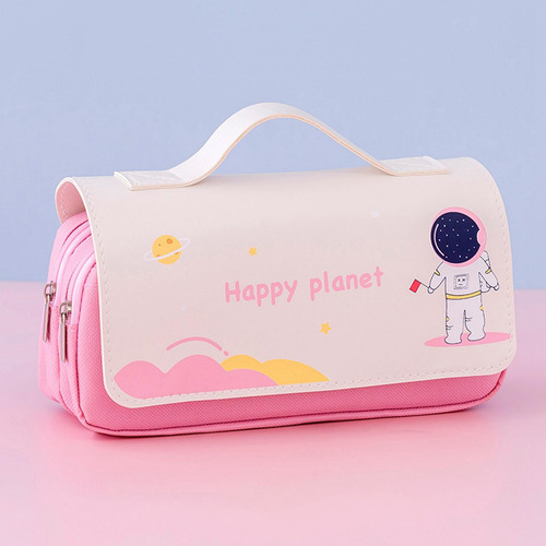 Estuche Para Lápices, Bolsa De Papelería Ligera Para Rosa