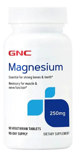 Gnc Magnesium 250mg 90 Tablets - Sabor Neutro