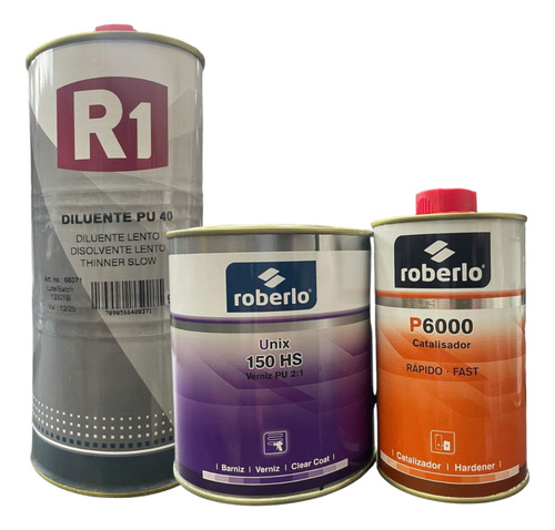 Kit Verniz Unix 150hs 2:1 Para Pequenos Reparos Roberlo