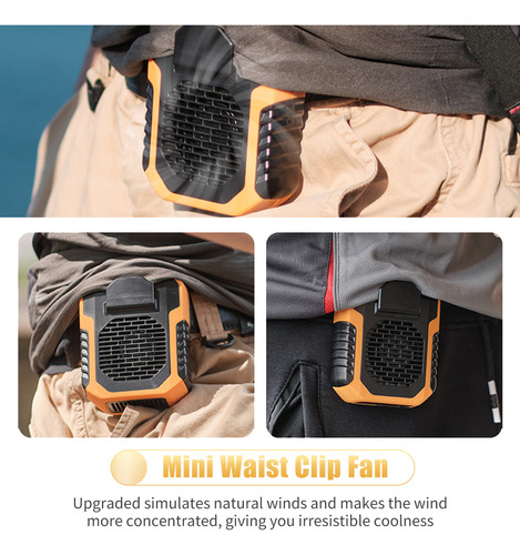 Mini Ventilador Con Clip De Cintura Con Batería De 6000 Mah,