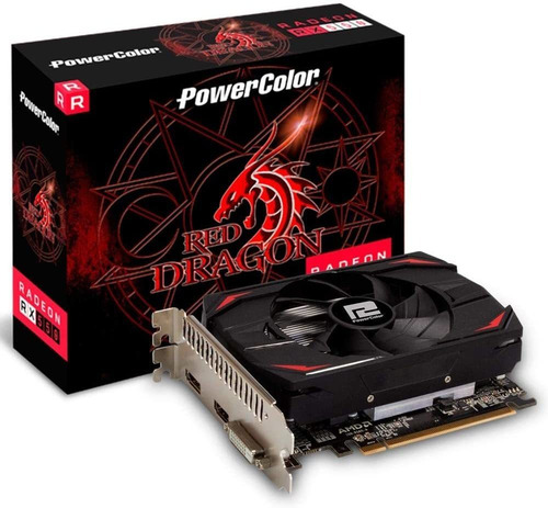 Placa de vídeo AMD PowerColor Red Dragon Radeon RX 500 Series RX 550 AXRX 550 2GBD5-DH 2GB