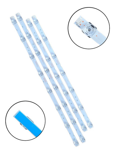 Kit Barramento Led Compativel Com Semp Toshiba Tcl 55p65us 55p65 55p8m 55hr330m07b2