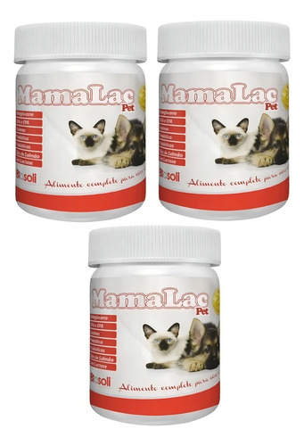Mamalac Pet - Alimento Completo P/ Cães E Gatos 250g - Kit 3