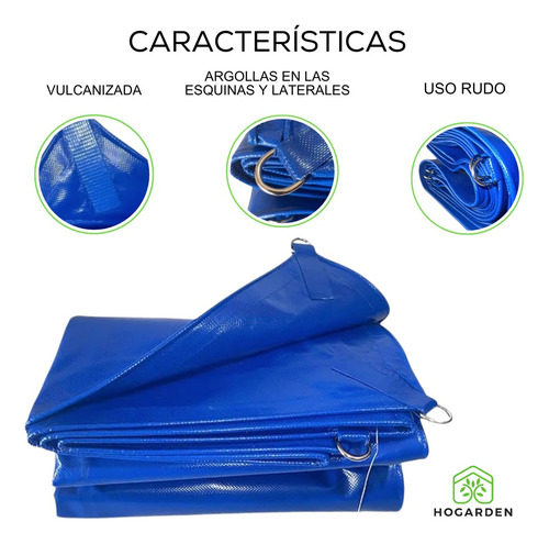 Lona Impermeable 4x6 M Para Agua Con Argorllasazul Reforzada