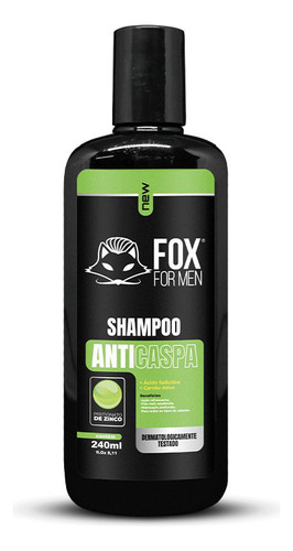 Shampoo Anticaspa Fox For Men Antiqueda Limpa E Hidrata 4 Un