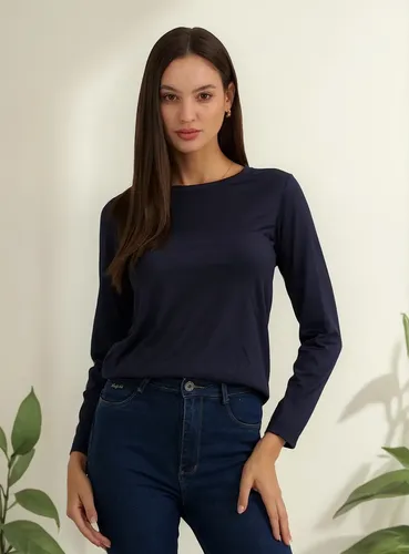 Blusa Térmica Gola Redonda Peluciada Quentinha Para Inverno