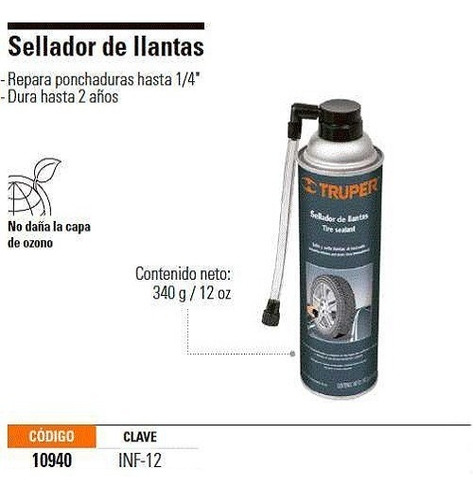 Imagen 3 de 3 de Infla-llanta Vulcanizador Instantáneo Llanta Auto Moto 3pza