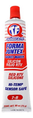 Silicon Automotriz Rtv Alta Temperatura Tubo Rojo Tub Tf 7-b