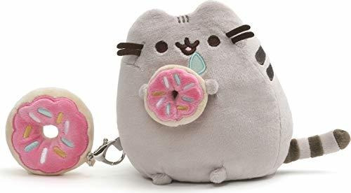 Gund Pusheen Con Donut Y Donut Clip De Felpa, Felpa, Gato, G