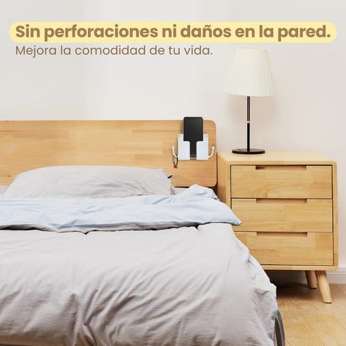 3pz Soporte Adhesivo Pared Celular Control Cargador Llaves