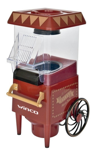 Pochoclera Electrica Maquina Pochoclos Carrito Winco W321 Ep Color Rojo