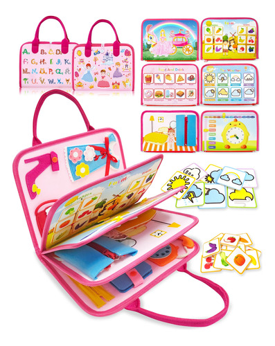 Gojmzo Busy Board - Juguetes Montessori Para Ninas De 1, 2,