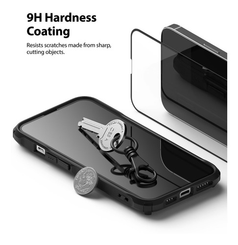 Imagen 8 de 10 de Vidrio Templado Para iPhone 13 Pro Max 6,7 Full Covr Ringke