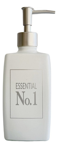 Dispenser De Baño Para Jabon Liquido De Vidrio Essential Color Blanco