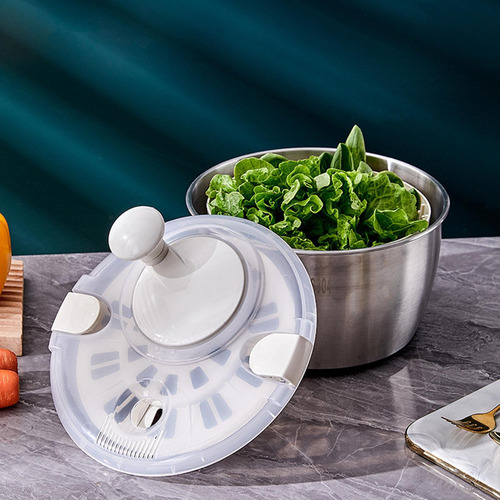 5l Ensalada Spinner Cerrable Colador Cesta Secadora De