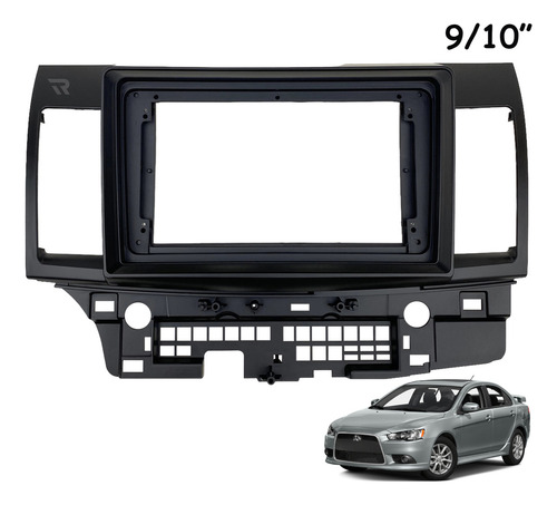 Moldura Dvd 2 Din Mp5 9 E 10 Polegadas Lancer 2010 A 2013