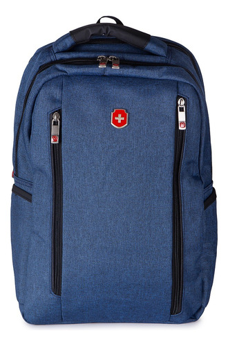 Mochila Para Notebook Executiva Swissland Genebra Azul Cor Marinho