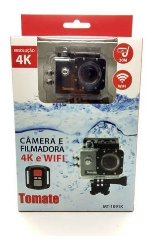 Câmera Filmadora Sport Wifi 4k Com Controle Tomate Mt-1091k