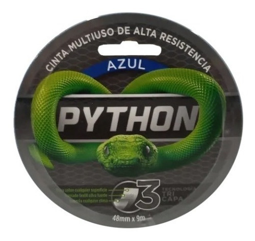 Cinta Multiusos Alta Resistencia Python Blue 48 X 9 Mm