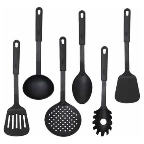 Set * 6 Utensillos De Teflon Ref. Crystal Rock