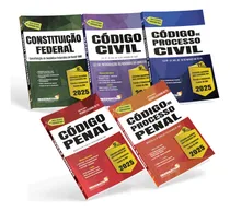 Comprar Combo 5 Livros Legislação Seca Constituição, Cód Civil, Cód Proc Civil, Cód Penal, E Cód Proc Penal