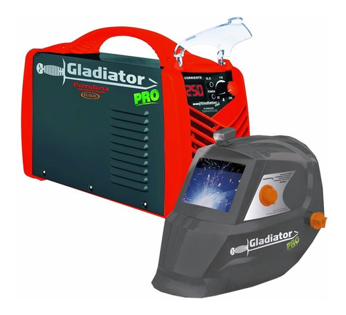 Soldadora Inverter Electrica Gladiator250 Amp + Mascara