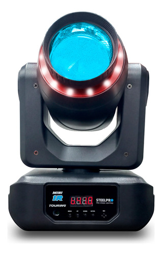 Par de luces robóticas 120W Mini 1 R touring prisma rotatorio 18 caras efecto Rainbow disco 8 colores / 7 colores Aro SMD / 8 Gobos Metalicos 2 Dicroicos DMX512 / 12 Y 14 CANALES Steelpro