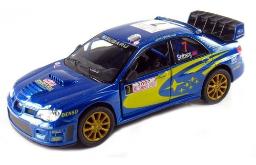 Carrinho Subaru Impreza Wrc 2007 Azul - Ferro E Fricção