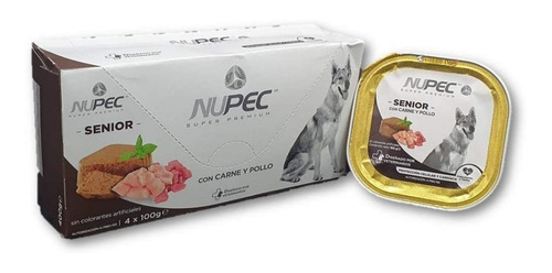 4 Pz Alimento Húmedo Para Perro Nupec Senior 100 G C/u