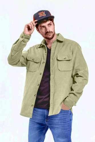 Camisa Firngers Crossed Corderoy Verde Claro